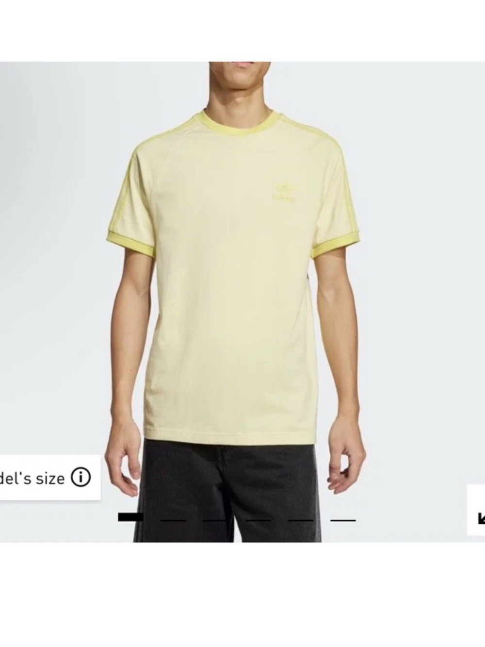 NWT adidas Originals Yellow Short Sleeve Crew T-shirt Slim Fit SZ XL $35